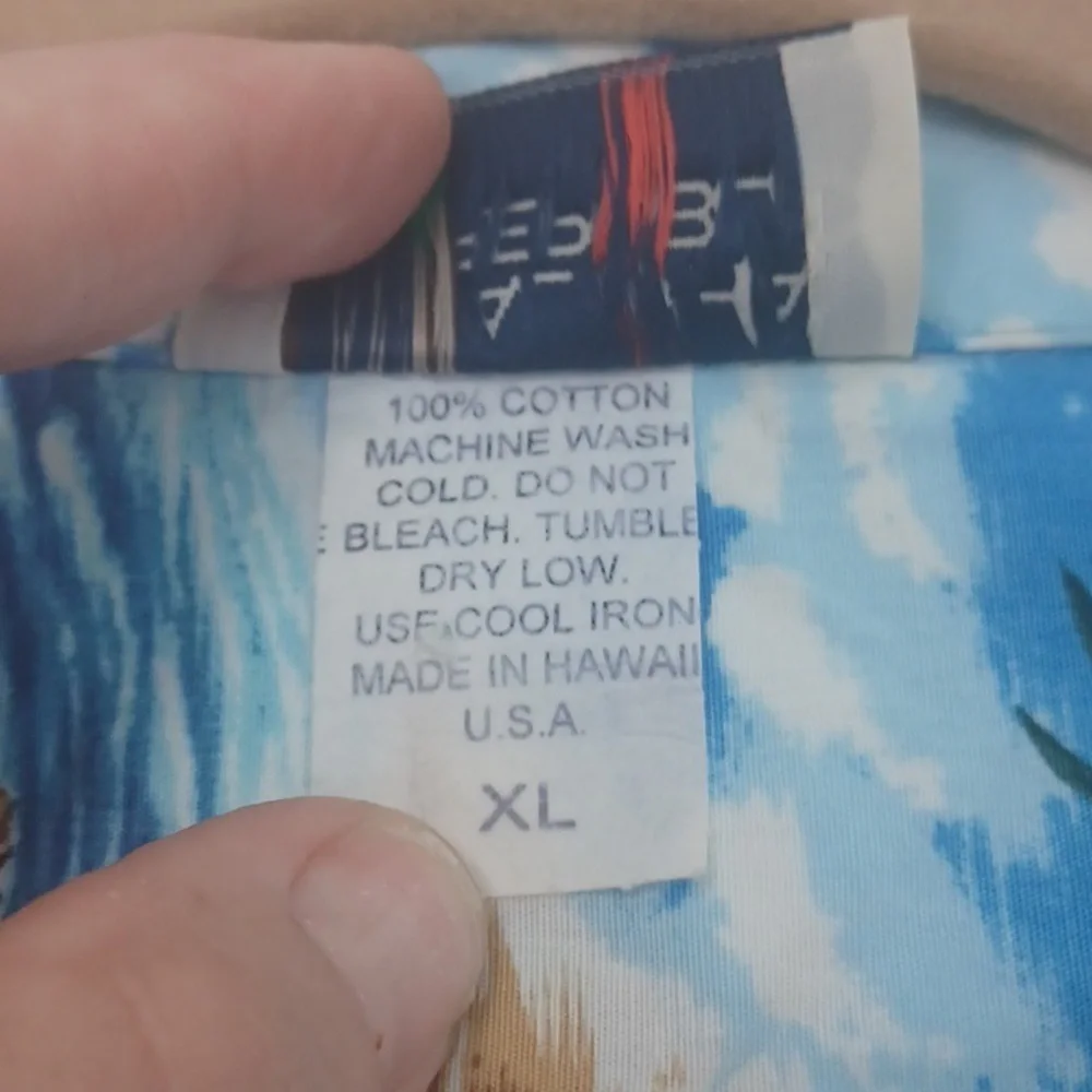 Aloha Republic Hawaiian Short Sleeve Button Down Shirt Made USA SZ XL Vintage - Picture 7 of 10